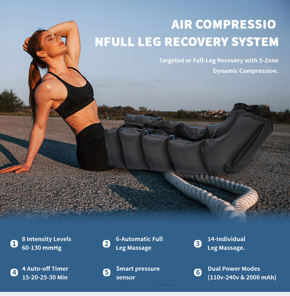 ORANGLES Air Compression Leg Massager | Rechargeable Recovery Boots for Sports & Fitness Relaxation - high resolution display - Image 2 of 5 | perfect for office | California | Free Shipping ORANGLES