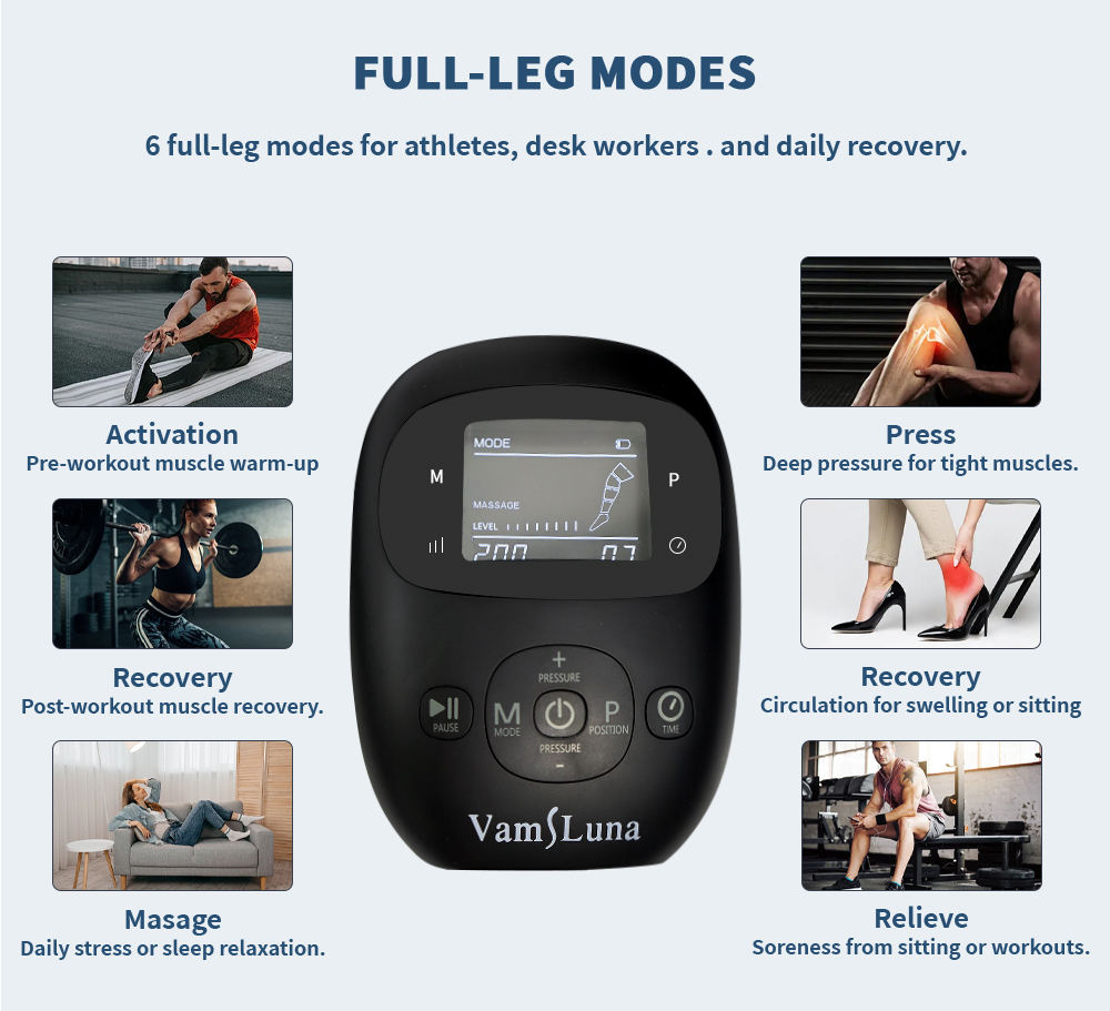 ORANGLES Air Compression Leg Massager | Rechargeable Recovery Boots for Sports & Fitness Relaxation - angled perspective - Image 4 of 5 | excellent for daily use | New York | Free Shipping ORANGLES
