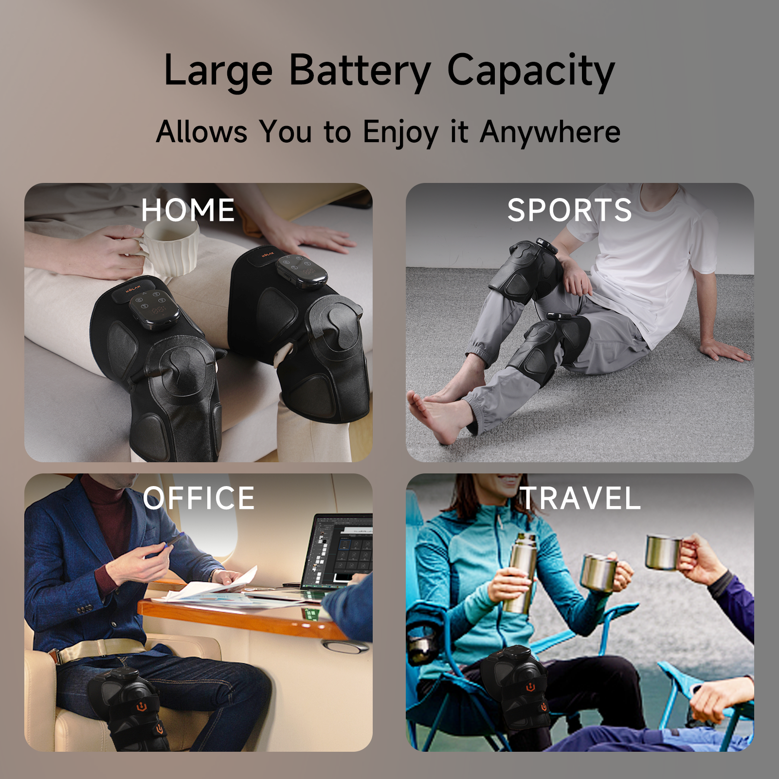ORANGLES Knee Massager with Heat 8‑Chamber Air Compression Therapy for Pain Relief and Circulation - full product showcase - Image 5 of 6 | suitable for professionals | Florida | Free Shipping ORANGLES
