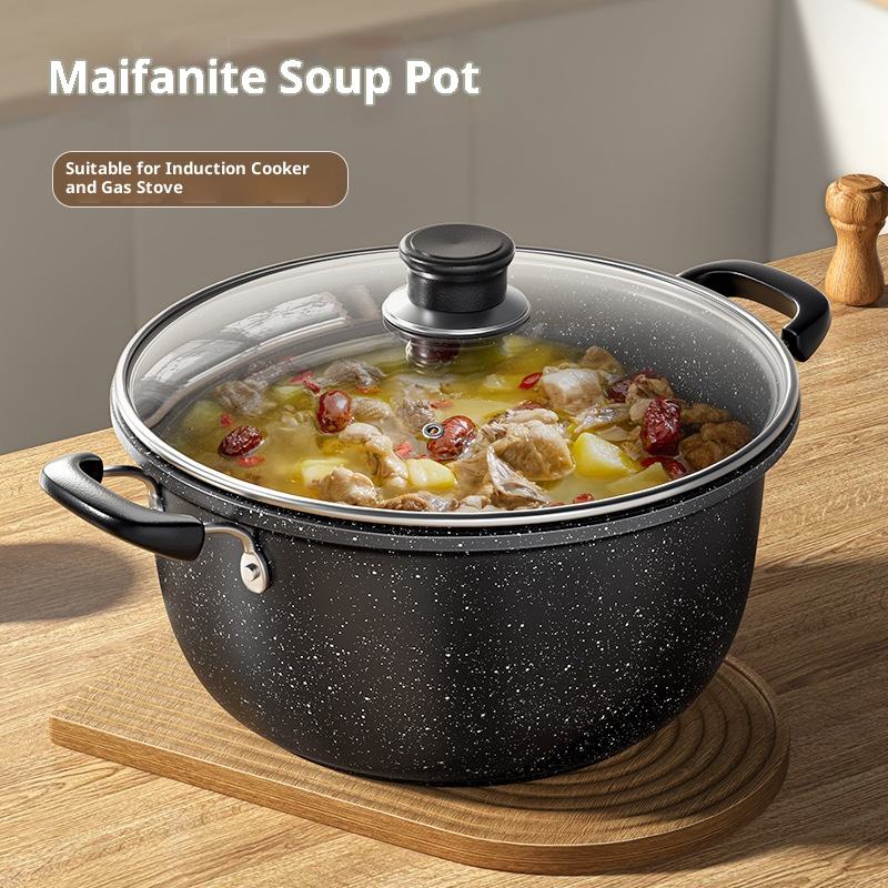 ORANGLES Non Stick Cookware Set | Cast Iron Fryer & Induction Stew Pot with Lid - detailed closeup view - Image 3 of 5 | great for travel | Texas | Free Shipping ORANGLES