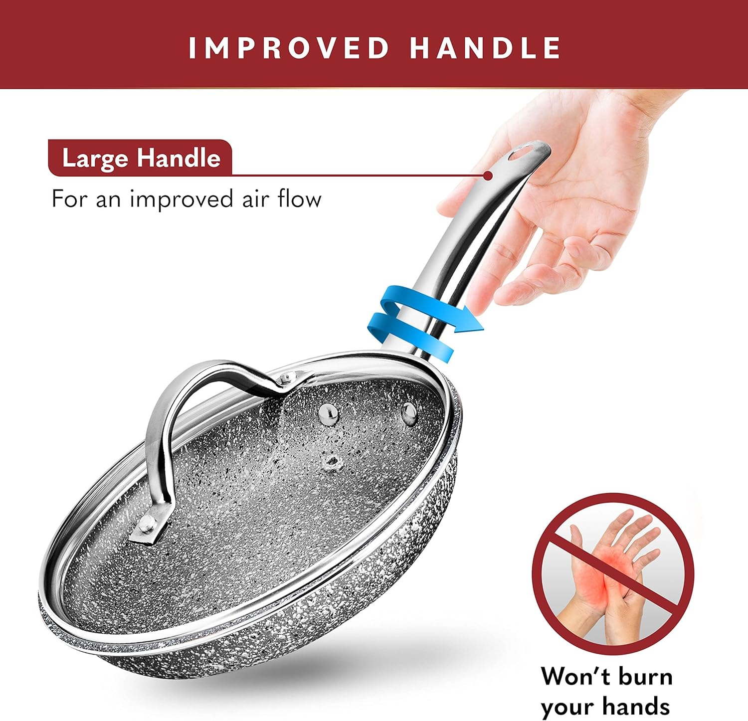 ORANGLES Best Cookware Set | 23‑Piece Granite Non‑Stick Induction Pots & Pans - full product showcase - Image 5 of 6 | suitable for professionals | Florida | Free Shipping ORANGLES