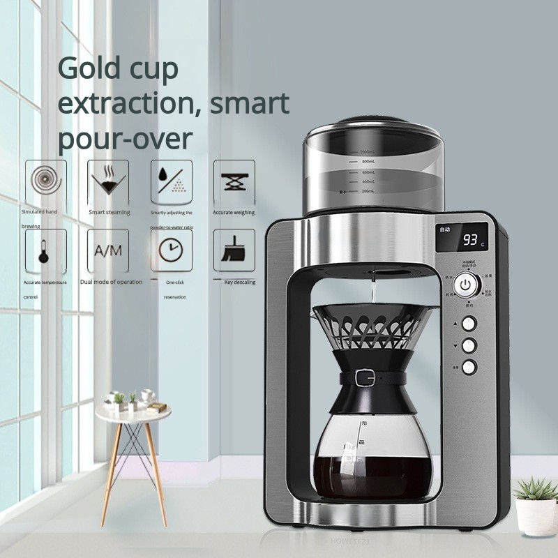 ORANGLES Stainless Steel Coffee Machine Intelligent Drip Auto - high resolution display - Image 2 of 5 | perfect for office | California | Free Shipping ORANGLES