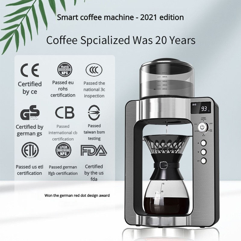 ORANGLES Stainless Steel Coffee Machine Intelligent Drip Auto - full product showcase - Image 5 of 5 | suitable for professionals | Florida | Free Shipping ORANGLES