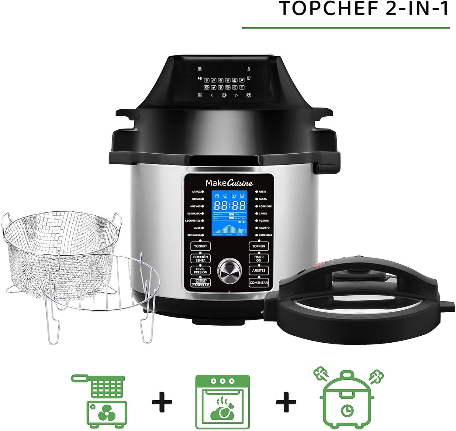 ORANGLES Ninja Pressure Cooker 6L Smart Air Fryer Combo - angled perspective - Image 4 of 4 | excellent for daily use | New York | Free Shipping ORANGLES