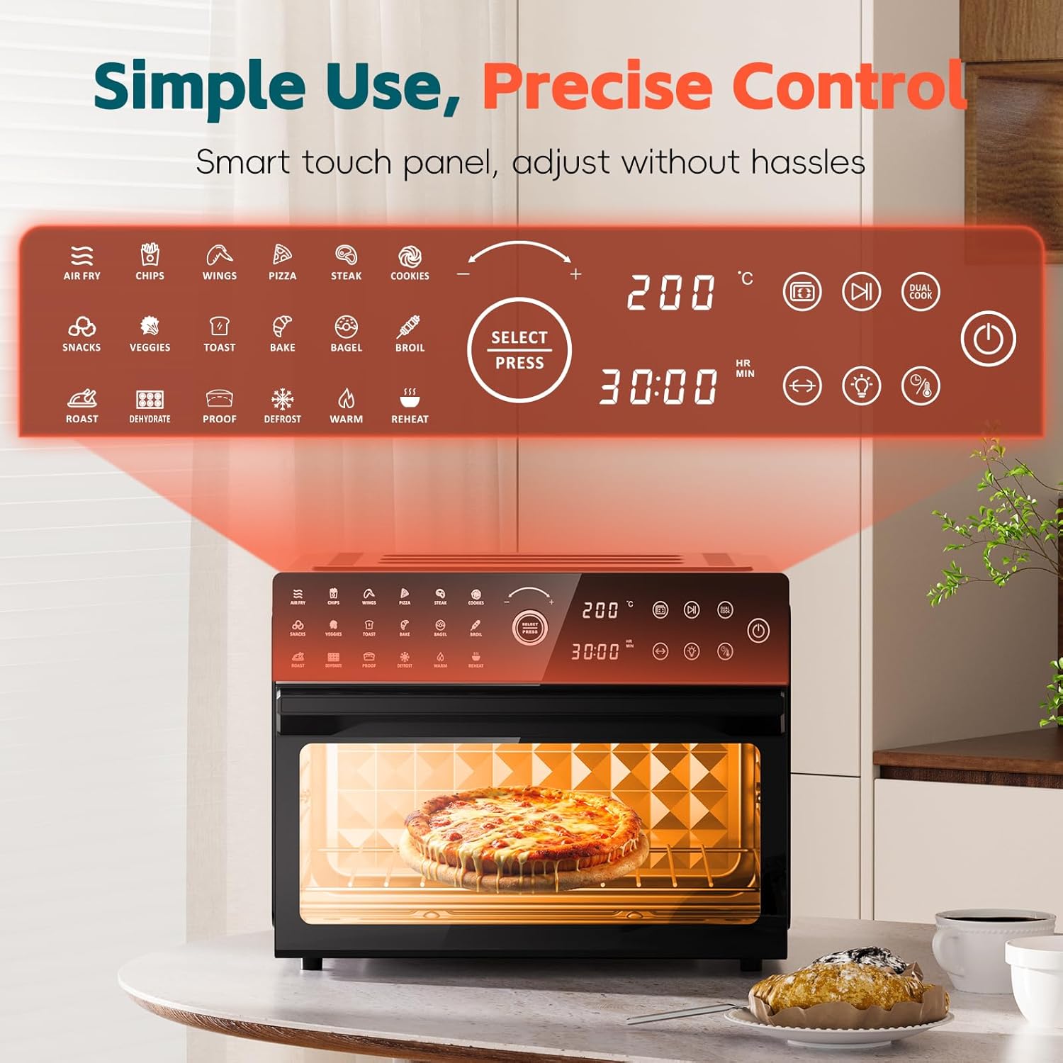 ORANGLES Toaster Oven Air Fryer Combo 32QT 18‑in‑1 Convection - elegant presentation - Image 6 of 6 | designed for enthusiasts | Illinois | Free Shipping ORANGLES