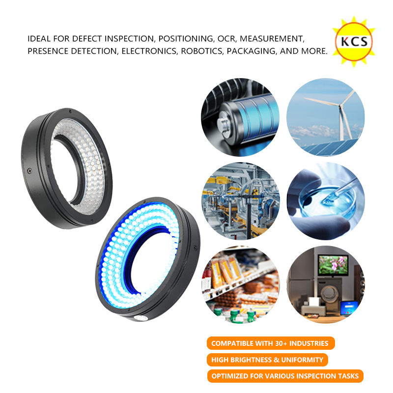 ORANGLES KCS-CKR-50-45 Machine Vision LED Working Light 50mm | 45° Low Angle Dimmable Industrial Ring Light with DC Power Supply for Inspection & Automation - angled perspective - presenting advantages - Image 4 of 5 | fits any environment | Purchase KCS-CKR-50-45 Machine Vision LED Working Light 50mm | 45° Low Angle Dimmable Industrial Ring Light with DC Power Supply for Inspection & Automation Michigan | Free Shipping ORANGLES