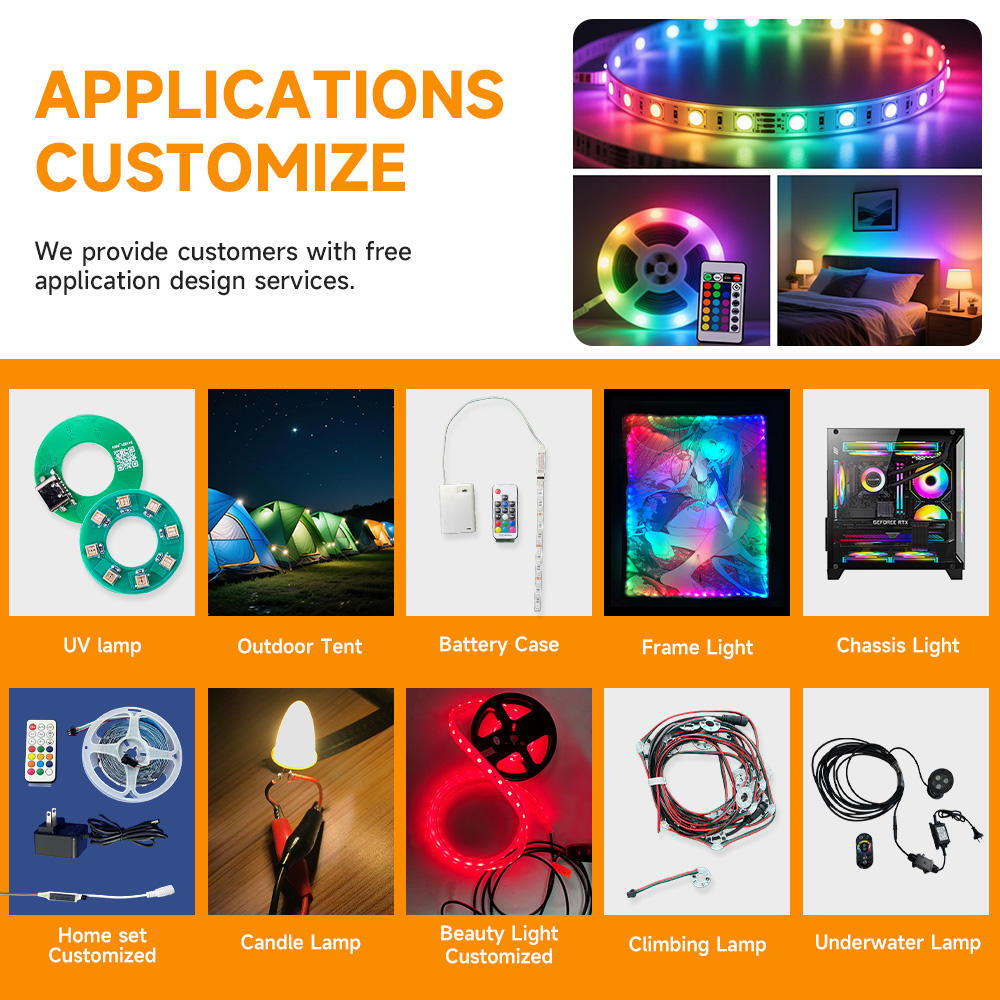 ORANGLES WS2815 12V RGB LED Strip 5050 SMD 60 LEDs/m | Addressable Chasing Light 4-Pin 1LED 1IC Smart Digital Lighting - full product showcase - displaying specifications - Image 5 of 6 | adapts to any space | WS2815 12V RGB LED Strip 5050 SMD 60 LEDs/m | Addressable Chasing Light 4-Pin 1LED 1IC Smart Digital Lighting deal New Jersey | Free Shipping ORANGLES