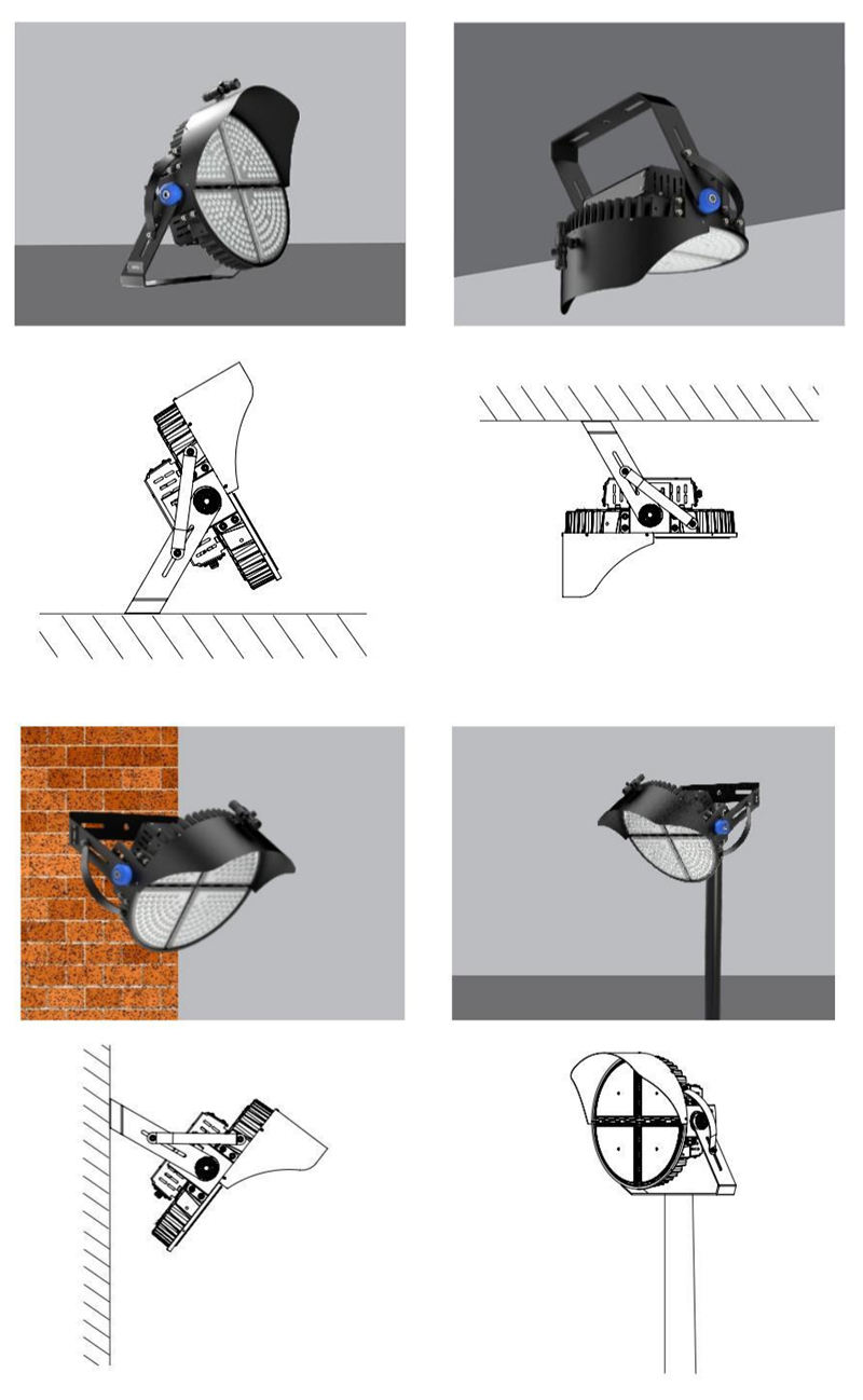 ORANGLES Die-Cast Aluminum IP66 Modular LED Flood Light 150lm/W | 500W–1200W High Power Stadium & Sports Lighting System - detailed closeup view - illustrating benefits - Image 3 of 6 | created for all | Shop Die-Cast Aluminum IP66 Modular LED Flood Light 150lm/W | 500W–1200W High Power Stadium & Sports Lighting System North Carolina | Free Shipping ORANGLES