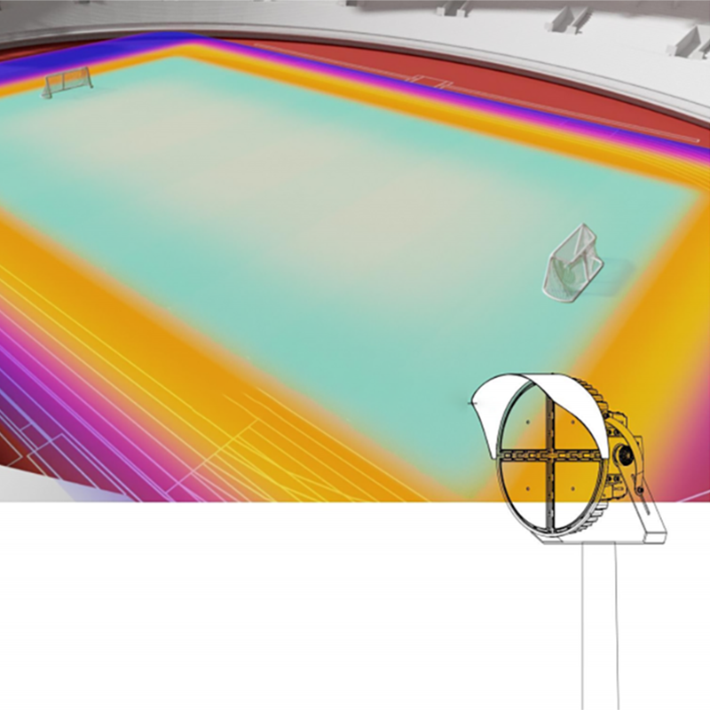 ORANGLES Die-Cast Aluminum IP66 Modular LED Flood Light 150lm/W | 500W–1200W High Power Stadium & Sports Lighting System - angled perspective - presenting advantages - Image 4 of 6 | fits any environment | Purchase Die-Cast Aluminum IP66 Modular LED Flood Light 150lm/W | 500W–1200W High Power Stadium & Sports Lighting System Michigan | Free Shipping ORANGLES