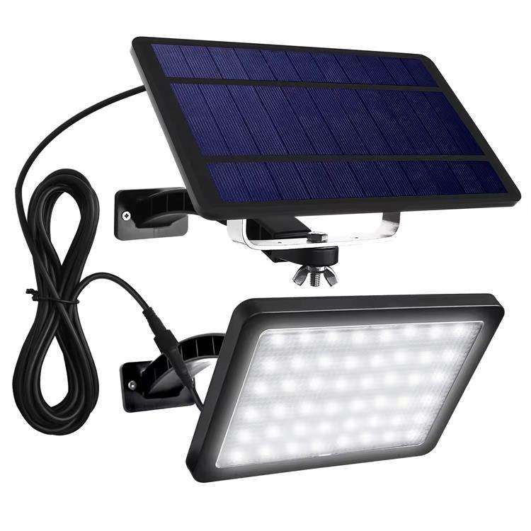 Solar LED Flood Light 550 Lumens 48 LED IP65 Waterproof | Outdoor Solar Wall Light with Panel for Landscape & Garden (RoHS Certified)