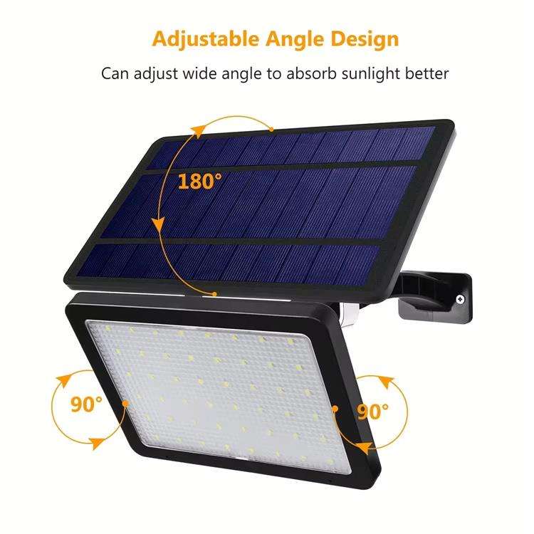 ORANGLES Solar LED Flood Light 550 Lumens 48 LED IP65 Waterproof | Outdoor Solar Wall Light with Panel for Landscape & Garden (RoHS Certified) - detailed closeup view - illustrating benefits - Image 3 of 6 | created for all | Shop Solar LED Flood Light 550 Lumens 48 LED IP65 Waterproof | Outdoor Solar Wall Light with Panel for Landscape & Garden (RoHS Certified) North Carolina | Free Shipping ORANGLES
