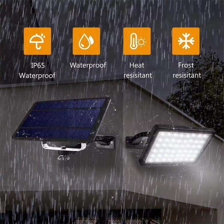 ORANGLES Solar LED Flood Light 550 Lumens 48 LED IP65 Waterproof | Outdoor Solar Wall Light with Panel for Landscape & Garden (RoHS Certified) - full product showcase - displaying specifications - Image 5 of 6 | adapts to any space | Solar LED Flood Light 550 Lumens 48 LED IP65 Waterproof | Outdoor Solar Wall Light with Panel for Landscape & Garden (RoHS Certified) deal New Jersey | Free Shipping ORANGLES