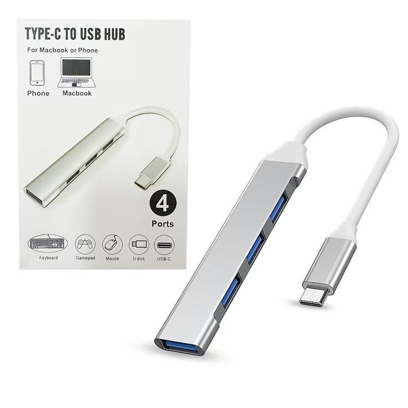 ORANGLES 4-in-1 USB 3.0 Hub Type-C Multiport Adapter – High-Speed 4 Port USB Docking Station with OTG Support for Laptop, Mobile Phone & Tablet - high resolution display - Image 2 of 6 | perfect for office | California | Free Shipping ORANGLES