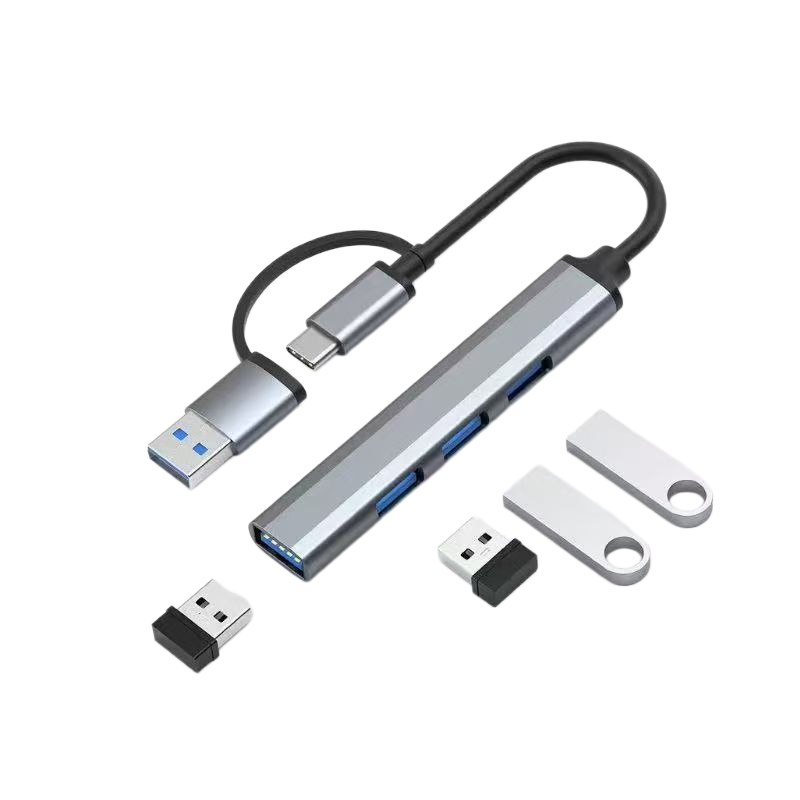 Wholesale USB Hub Type-C / USB to USB 3.0 Adapter – Multiport Hub for Mobile Phones & Computers with Mouse, Keyboard & Card Reader Support
