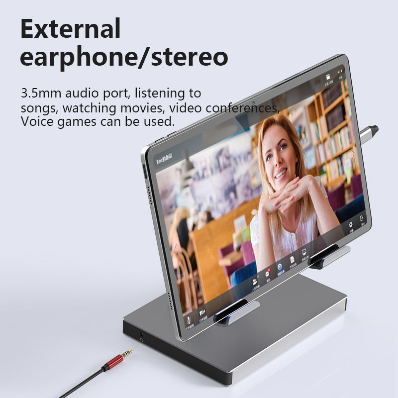 ORANGLES IKATAK 8-in-1 USB Type-C Docking Station with Folding Aluminum Tablet Stand – Multiport USB Hub Adapter for Laptop, Tablet & Mobile - detailed closeup view - illustrating benefits - Image 3 of 6 | created for all | Shop IKATAK 8-in-1 USB Type-C Docking Station with Folding Aluminum Tablet Stand – Multiport USB Hub Adapter for Laptop, Tablet & Mobile North Carolina | Free Shipping ORANGLES