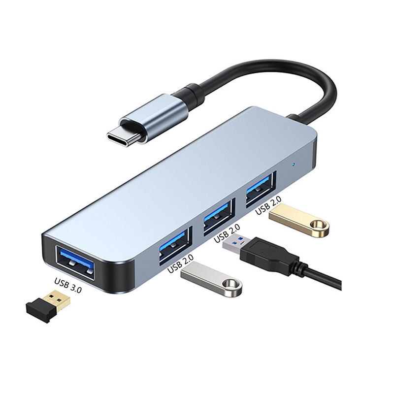 ORANGLES USB 3.0 Hub Type-C OTG 4-Port Splitter - angled perspective - presenting advantages - Image 4 of 5 | fits any environment | Purchase USB 3.0 Hub Type-C OTG 4-Port Splitter Michigan | Free Shipping ORANGLES