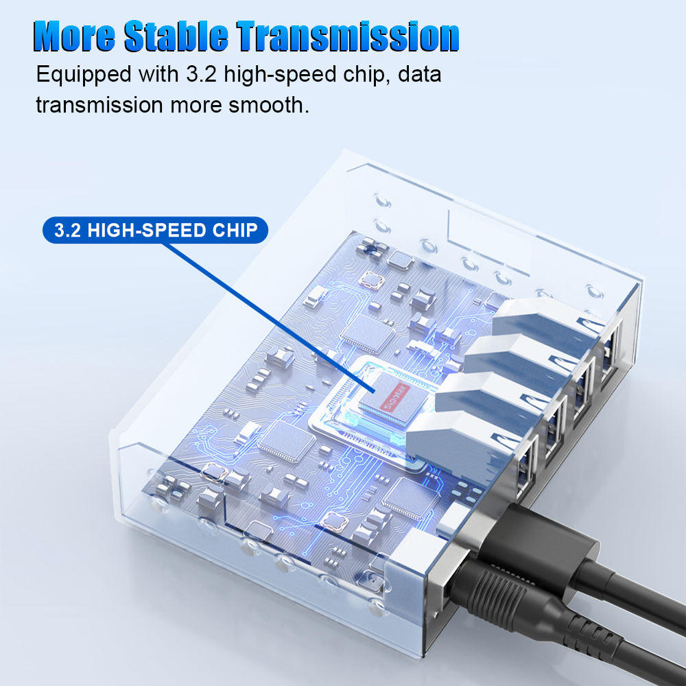 ORANGLES Sipolar A4U32M1 USB 3.2 Hub 4-Port High-Speed 10Gbps Type-C Splitter – Smart Charge 12–24V Mounting USB Hub Adapter for Laptop & Devices - angled perspective - presenting advantages - Image 4 of 6 | fits any environment | Purchase Sipolar A4U32M1 USB 3.2 Hub 4-Port High-Speed 10Gbps Type-C Splitter – Smart Charge 12–24V Mounting USB Hub Adapter for Laptop & Devices Michigan | Free Shipping ORANGLES