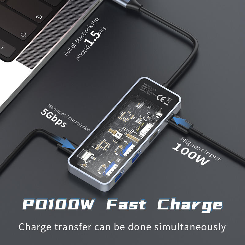 ORANGLES 5-in-1 Fast Charging Docking Station Type-C USB Hub with RJ45 1000Mbps Ethernet, SD/TF Card Reader & Multi-Port High-Speed Adapter for Laptop & PC - detailed closeup view - illustrating benefits - Image 3 of 6 | created for all | Shop 5-in-1 Fast Charging Docking Station Type-C USB Hub with RJ45 1000Mbps Ethernet, SD/TF Card Reader & Multi-Port High-Speed Adapter for Laptop & PC North Carolina | Free Shipping ORANGLES