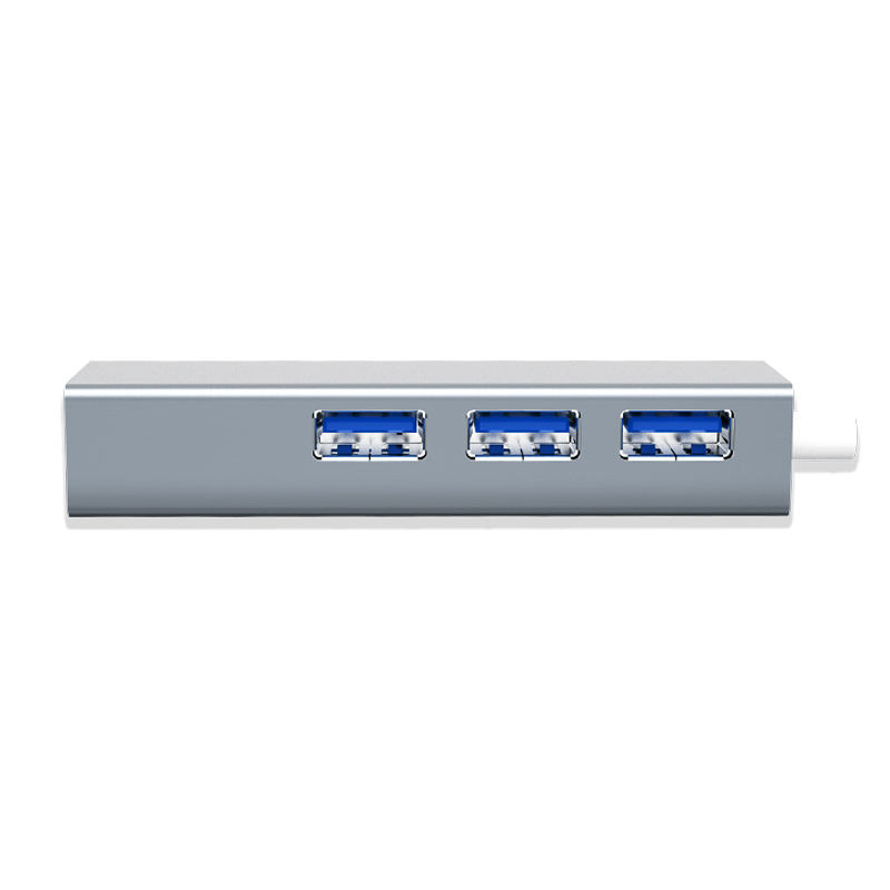 ORANGLES CHB013 USB 3.0 Laptop Hub with 3 Ports + Type-C to Gigabit Ethernet Adapter (1000Mbps) – High-Speed Multiport Network & Data Hub for Laptop - angled perspective - presenting advantages - Image 4 of 5 | fits any environment | Purchase CHB013 USB 3.0 Laptop Hub with 3 Ports + Type-C to Gigabit Ethernet Adapter (1000Mbps) – High-Speed Multiport Network & Data Hub for Laptop Michigan | Free Shipping ORANGLES