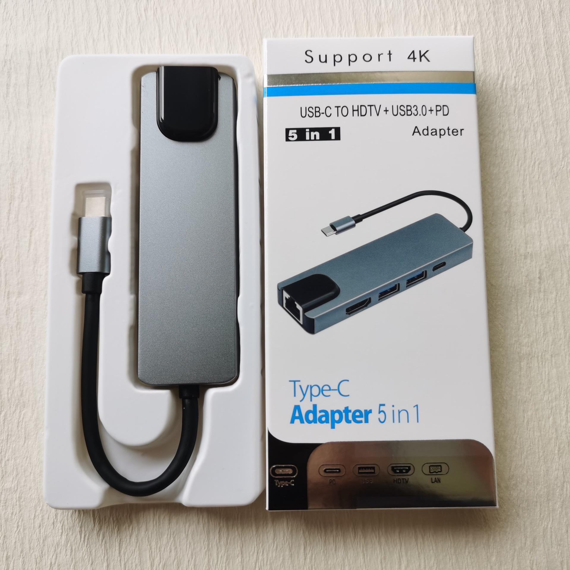 ORANGLES 5-in-1 USB-C Hub with 4K HDMI, RJ45 Ethernet, 2 USB 3.0 Ports & 100W PD Fast Charging – Type-C Multiport Adapter for Laptop & MacBook - elegant presentation - exhibiting components - Image 6 of 6 | ideal for home | Discount on 5-in-1 USB-C Hub with 4K HDMI, RJ45 Ethernet, 2 USB 3.0 Ports & 100W PD Fast Charging – Type-C Multiport Adapter for Laptop & MacBook Virginia | Free Shipping ORANGLES