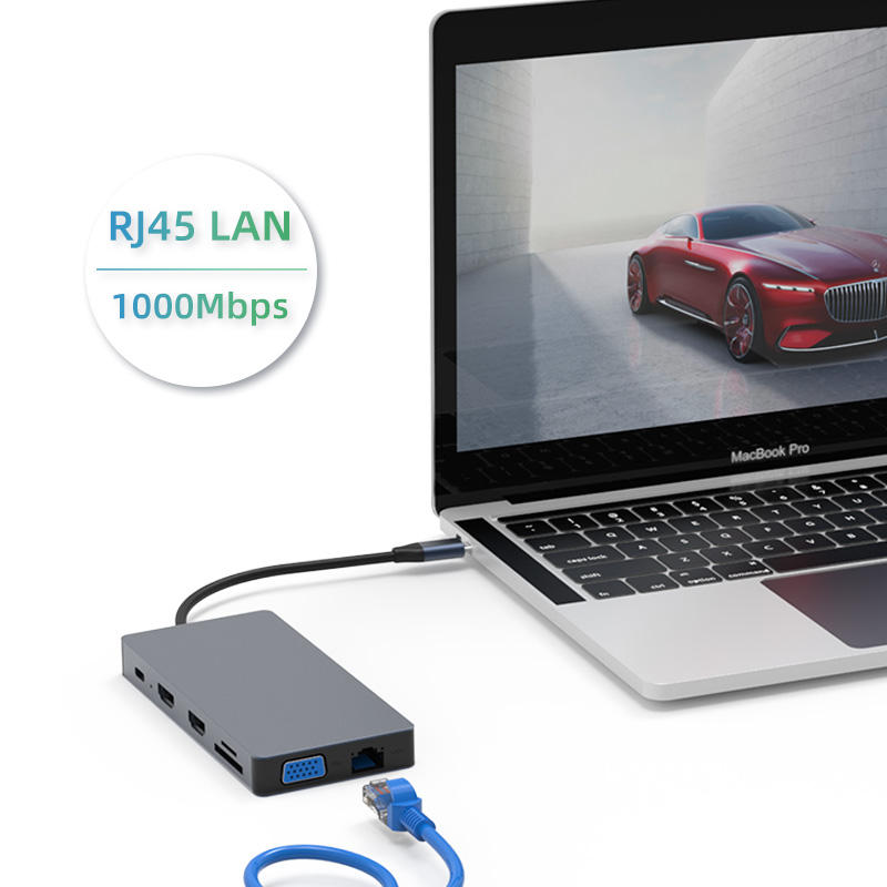 ORANGLES 12-in-1 USB-C Docking Station Hub with Dual 4K HDMI, 100W PD, USB 3.0, Gigabit Ethernet 1000Mbps & SD/TF Card Reader for HP, Dell & Lenovo Laptops - elegant presentation - exhibiting components - Image 6 of 6 | ideal for home | Discount on 12-in-1 USB-C Docking Station Hub with Dual 4K HDMI, 100W PD, USB 3.0, Gigabit Ethernet 1000Mbps & SD/TF Card Reader for HP, Dell & Lenovo Laptops Virginia | Free Shipping ORANGLES