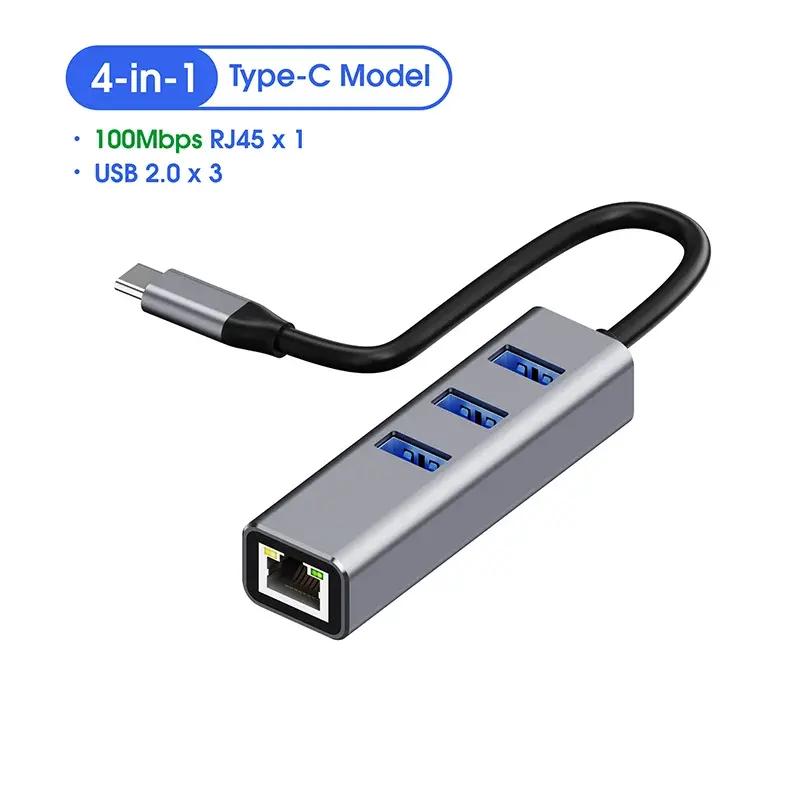 ORANGLES 4-in-1 USB-C Hub with 3 USB 3.0 Ports & RJ45 Gigabit Ethernet (1000Mbps) – Multiport LAN Network Adapter Splitter for PC, Mac & Windows - full product showcase - displaying specifications - Image 5 of 6 | adapts to any space | 4-in-1 USB-C Hub with 3 USB 3.0 Ports & RJ45 Gigabit Ethernet (1000Mbps) – Multiport LAN Network Adapter Splitter for PC, Mac & Windows deal New Jersey | Free Shipping ORANGLES