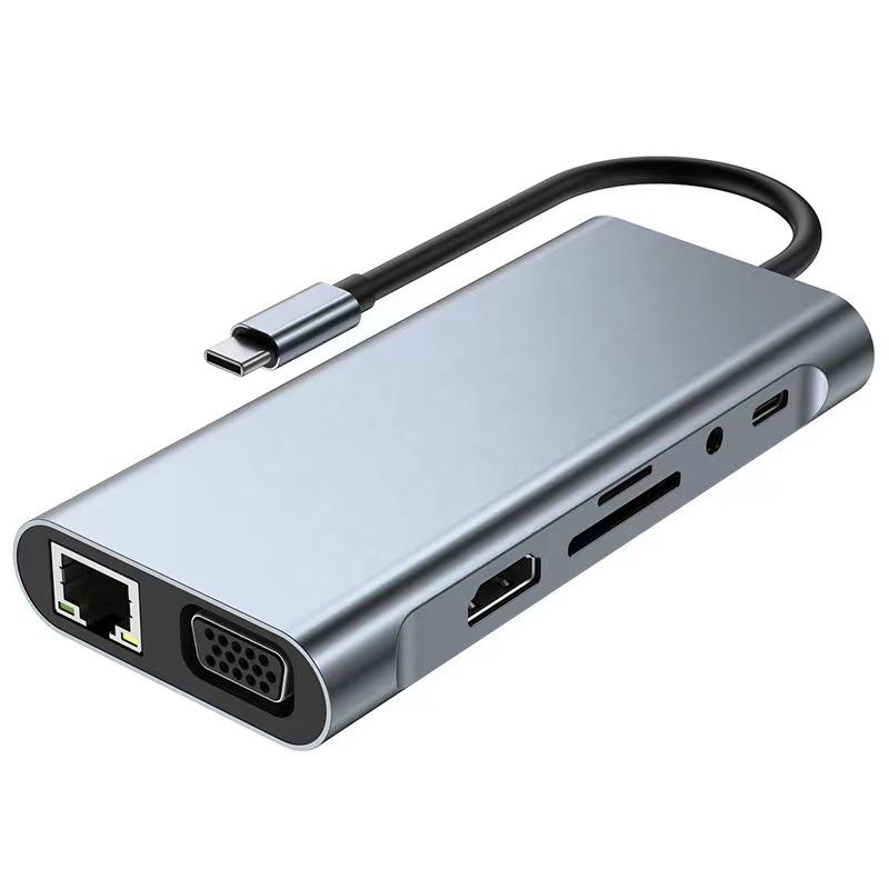ORANGLES 11-in-1 USB-C Hub with 4K 30Hz HDMI, 87W PD Charging, 100/1000Mbps Ethernet & Multi USB Ports – Type-C Docking Station for Laptop & PC  - Main Product Image - professional product shot revealing details | Best price 11-in-1 USB-C Hub with 4K 30Hz HDMI, 87W PD Charging, 100/1000Mbps Ethernet & Multi USB Ports – Type-C Docking Station for Laptop & PC authentic product Ohio | ORANGLES