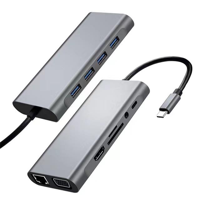 ORANGLES 11-in-1 USB-C Hub with 4K 30Hz HDMI, 87W PD Charging, 100/1000Mbps Ethernet & Multi USB Ports – Type-C Docking Station for Laptop & PC - detailed closeup view - illustrating benefits - Image 3 of 6 | created for all | Shop 11-in-1 USB-C Hub with 4K 30Hz HDMI, 87W PD Charging, 100/1000Mbps Ethernet & Multi USB Ports – Type-C Docking Station for Laptop & PC North Carolina | Free Shipping ORANGLES