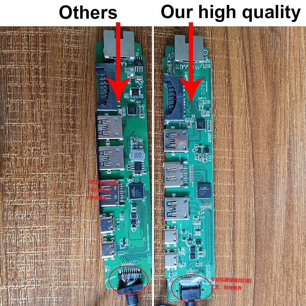 ORANGLES 8-in-1 USB-C Hub Docking Station with RJ45 100Mbps Ethernet, USB 3.0/2.0 Ports, 100W PD Charging & SD/TF Card Reader – Type-C Multiport Adapter - high resolution display - exposing craftsmanship - Image 2 of 6 | built for everyone | 8-in-1 USB-C Hub Docking Station with RJ45 100Mbps Ethernet, USB 3.0/2.0 Ports, 100W PD Charging & SD/TF Card Reader – Type-C Multiport Adapter for sale Georgia | Free Shipping ORANGLES