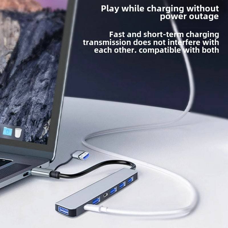 ORANGLES 7-in-1 USB-C Docking Station – USB 3.0 Multiport Hub with 4K HDMI Display, Type-C Expansion & High-Speed Extender Converter for Laptop & Desktop - full product showcase - displaying specifications - Image 5 of 6 | adapts to any space | 7-in-1 USB-C Docking Station – USB 3.0 Multiport Hub with 4K HDMI Display, Type-C Expansion & High-Speed Extender Converter for Laptop & Desktop deal New Jersey | Free Shipping ORANGLES