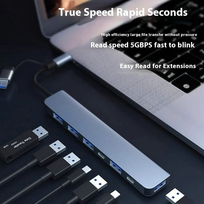 ORANGLES 7-in-1 USB-C Docking Station – USB 3.0 Multiport Hub with 4K HDMI Display, Type-C Expansion & High-Speed Extender Converter for Laptop & Desktop - elegant presentation - exhibiting components - Image 6 of 6 | ideal for home | Discount on 7-in-1 USB-C Docking Station – USB 3.0 Multiport Hub with 4K HDMI Display, Type-C Expansion & High-Speed Extender Converter for Laptop & Desktop Virginia | Free Shipping ORANGLES