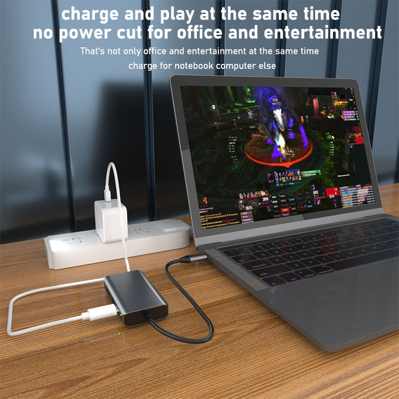 ORANGLES MARCH EXPO 4-in-1 USB-C Hub Docking Station – Dual Video Output (HDMI + VGA), USB-A Port & 100W PD Charging Type-C Adapter for Laptop, PC & Phone - full product showcase - displaying specifications - Image 5 of 6 | adapts to any space | MARCH EXPO 4-in-1 USB-C Hub Docking Station – Dual Video Output (HDMI + VGA), USB-A Port & 100W PD Charging Type-C Adapter for Laptop, PC & Phone deal New Jersey | Free Shipping ORANGLES