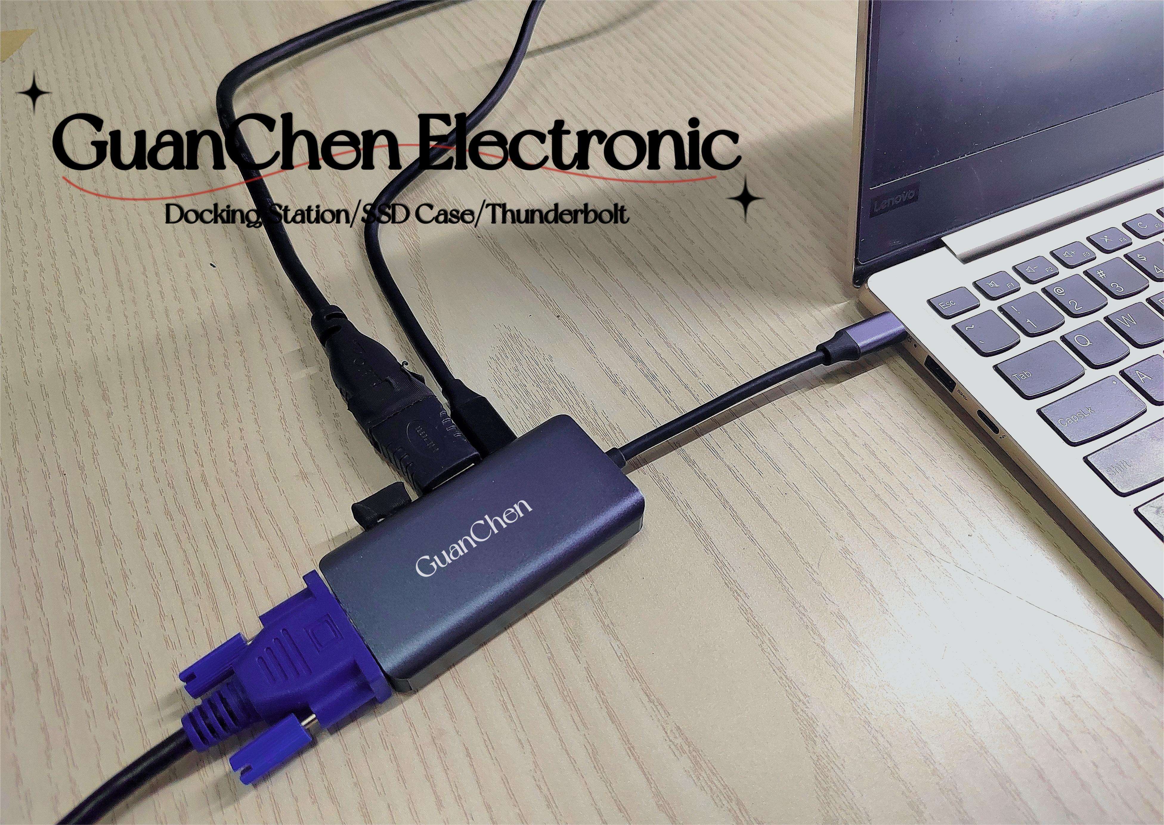 ORANGLES MARCH EXPO 4-in-1 USB-C Hub Docking Station – Dual Video Output (HDMI + VGA), USB-A Port & 100W PD Charging Type-C Adapter for Laptop, PC & Phone - elegant presentation - exhibiting components - Image 6 of 6 | ideal for home | Discount on MARCH EXPO 4-in-1 USB-C Hub Docking Station – Dual Video Output (HDMI + VGA), USB-A Port & 100W PD Charging Type-C Adapter for Laptop, PC & Phone Virginia | Free Shipping ORANGLES