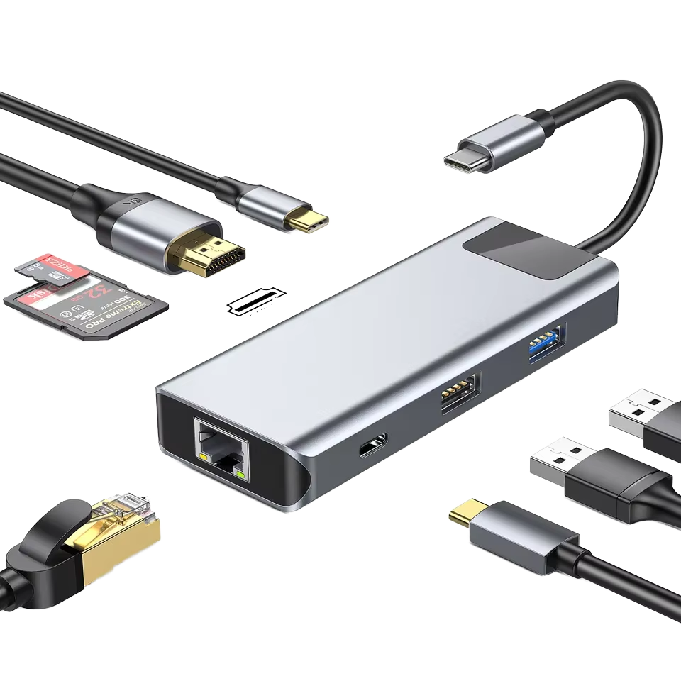 ORANGLES 7-in-1 USB-C Hub Multiport Adapter – 4K@60Hz HDMI, 3×USB 3.0, SD/TF Card Reader & 100W PD Fast Charging Type-C Docking Station - classic elegance - stressing reliability - Image 1646 of 10 | built for everyone | Discount on 7-in-1 USB-C Hub Multiport Adapter – 4K@60Hz HDMI, 3×USB 3.0, SD/TF Card Reader & 100W PD Fast Charging Type-C Docking Station Boston | Free Shipping ORANGLES