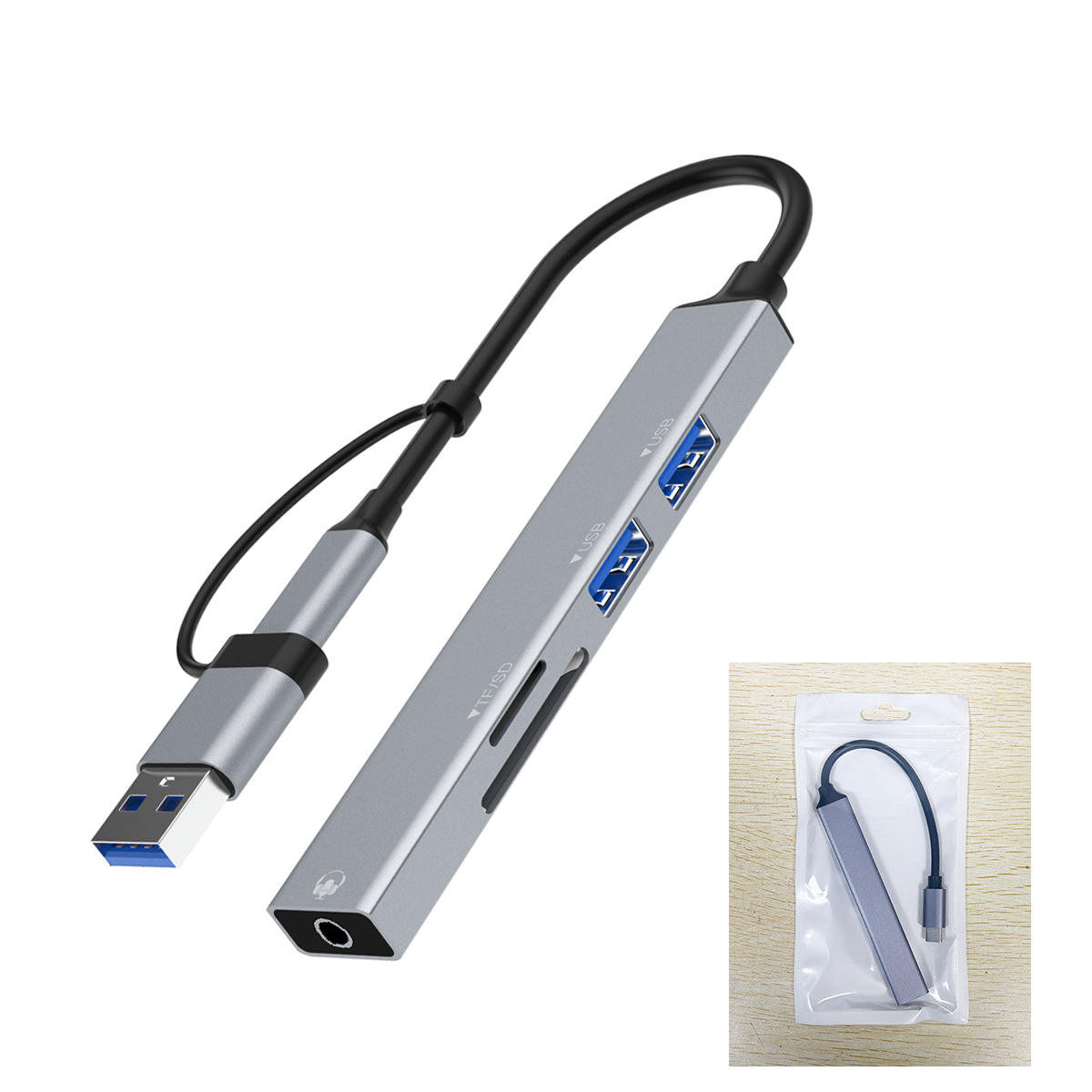 ORANGLES USB 3.0 Type-C Card Reader Hub – Audio Expansion Splitter with PD Charging, Aluminium Multiport Adapter for Laptop & Mobile Phone (Driver-Free) - elegant presentation - Image 6 of 6 | designed for enthusiasts | Illinois | Free Shipping ORANGLES