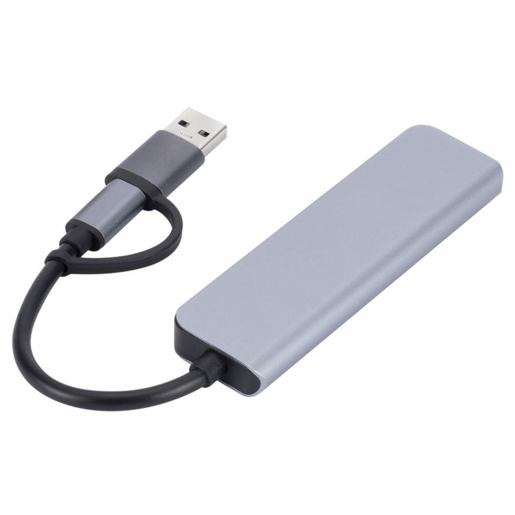 ORANGLES 2302 5-in-1 USB + USB-C Type-C Multiport Hub Adapter – USB Expansion Docking Station for Laptop, PC & Computer Accessories - angled perspective - Image 4 of 6 | excellent for daily use | New York | Free Shipping ORANGLES