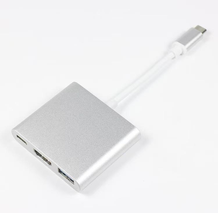 ORANGLES Best Price 4K HDMI USB-C Adapter 3-in-1 Multiport Hub – USB 3.0 5Gbps, HDTV Output & Type-C Card Reader Docking Station for Laptop & Mobile - full product showcase - Image 5 of 6 | suitable for professionals | Florida | Free Shipping ORANGLES
