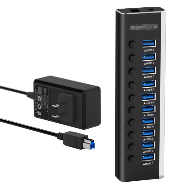 ORANGLES FORIDA 10Gbps Aluminium USB 3.2 Powered Hub – 10-Port USB-C Splitter with 12V/4A Adapter High-Speed Data & Charging Docking Station for PC & Laptop  - Main Product Image - professional product shot revealing details | Best price FORIDA 10Gbps Aluminium USB 3.2 Powered Hub – 10-Port USB-C Splitter with 12V/4A Adapter High-Speed Data & Charging Docking Station for PC & Laptop authentic product Ohio | ORANGLES