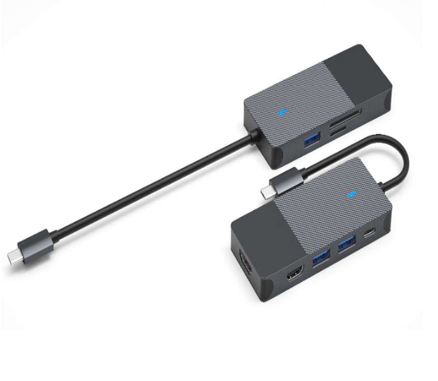 ORANGLES 8-in-1 USB-C Hub Triple Display Docking Station – Dual HDMI Multiport Adapter for Laptop, PC & Desktop Computer - full product showcase - displaying specifications - Image 5 of 5 | adapts to any space | 8-in-1 USB-C Hub Triple Display Docking Station – Dual HDMI Multiport Adapter for Laptop, PC & Desktop Computer deal New Jersey | Free Shipping ORANGLES