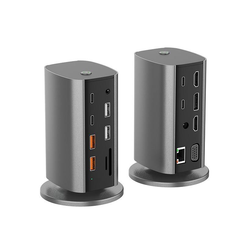 ORANGLES 16-in-1 USB-C Vertical Docking Station – Multi-Screen MST Hub with 8K Display, Gigabit Ethernet & Multiport Desktop Expander - high resolution display - exposing craftsmanship - Image 2 of 6 | built for everyone | 16-in-1 USB-C Vertical Docking Station – Multi-Screen MST Hub with 8K Display, Gigabit Ethernet & Multiport Desktop Expander for sale Georgia | Free Shipping ORANGLES