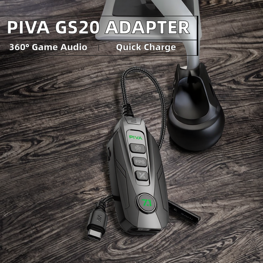 ORANGLES 7.1 Channel USB-C External Sound Card – Hi-Res Audio Adapter with RGB Sync, Virtual Surround for Gaming Headset, PS5 & PC - angled perspective - presenting advantages - Image 4 of 4 | fits any environment | Purchase 7.1 Channel USB-C External Sound Card – Hi-Res Audio Adapter with RGB Sync, Virtual Surround for Gaming Headset, PS5 & PC Michigan | Free Shipping ORANGLES