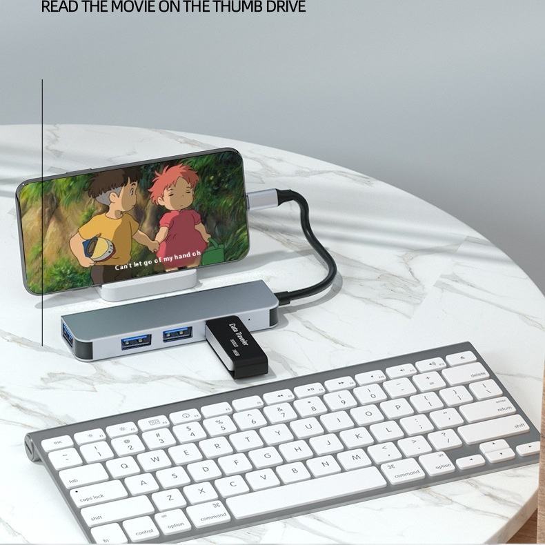 ORANGLES FCC Certified 4-Port USB 3.0 Aluminum Hub Splitter – One-to-Four High-Speed Multiport Docking Station for Laptop & Computer - angled perspective - presenting advantages - Image 4 of 6 | fits any environment | Purchase FCC Certified 4-Port USB 3.0 Aluminum Hub Splitter – One-to-Four High-Speed Multiport Docking Station for Laptop & Computer Michigan | Free Shipping ORANGLES