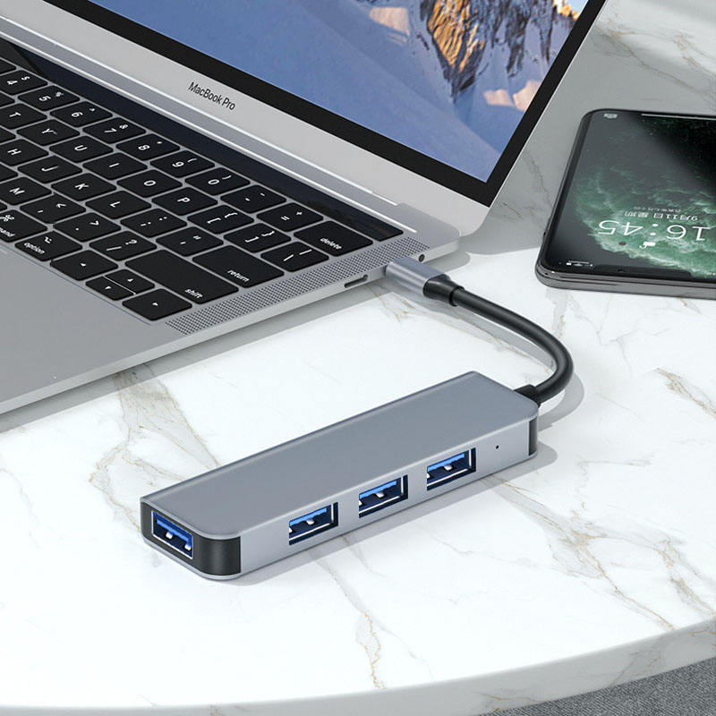 ORANGLES Hot Selling 4-Port USB Hub 2.0 + 3.0 Aluminum Alloy – Dual Interface USB-A & Type-C Multiport Adapter for PC, Laptop & Smartphone - high resolution display - exposing craftsmanship - Image 2 of 6 | built for everyone | Hot Selling 4-Port USB Hub 2.0 + 3.0 Aluminum Alloy – Dual Interface USB-A & Type-C Multiport Adapter for PC, Laptop & Smartphone for sale Georgia | Free Shipping ORANGLES