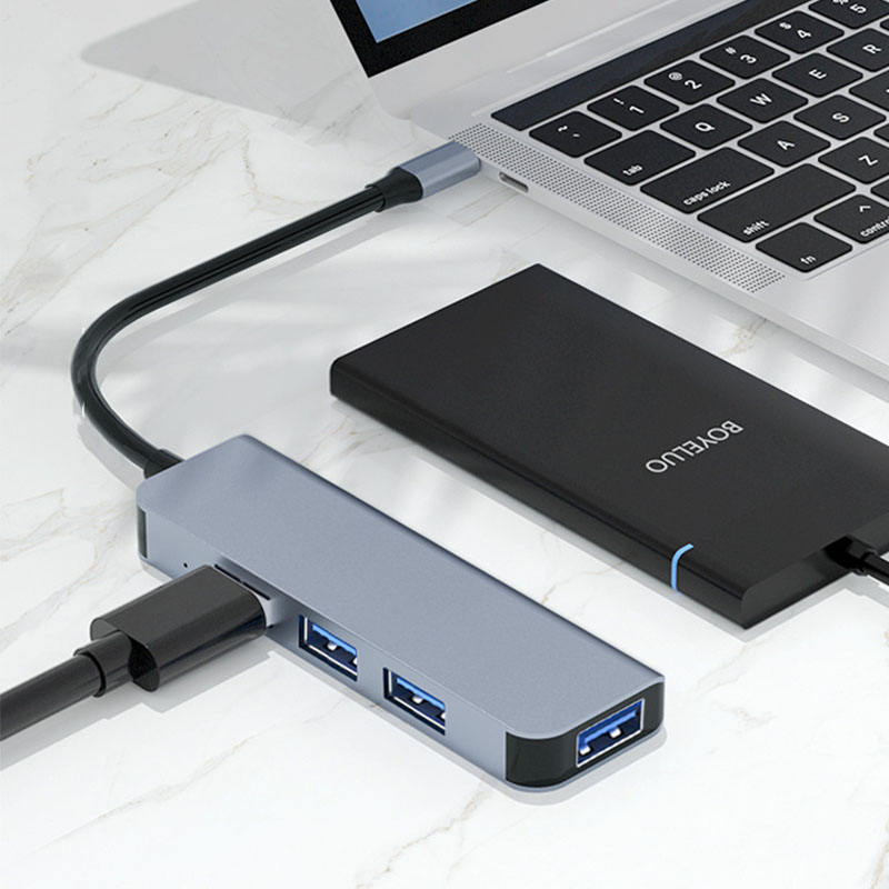 ORANGLES Hot Selling 4-Port USB Hub 2.0 + 3.0 Aluminum Alloy – Dual Interface USB-A & Type-C Multiport Adapter for PC, Laptop & Smartphone - detailed closeup view - illustrating benefits - Image 3 of 6 | created for all | Shop Hot Selling 4-Port USB Hub 2.0 + 3.0 Aluminum Alloy – Dual Interface USB-A & Type-C Multiport Adapter for PC, Laptop & Smartphone North Carolina | Free Shipping ORANGLES