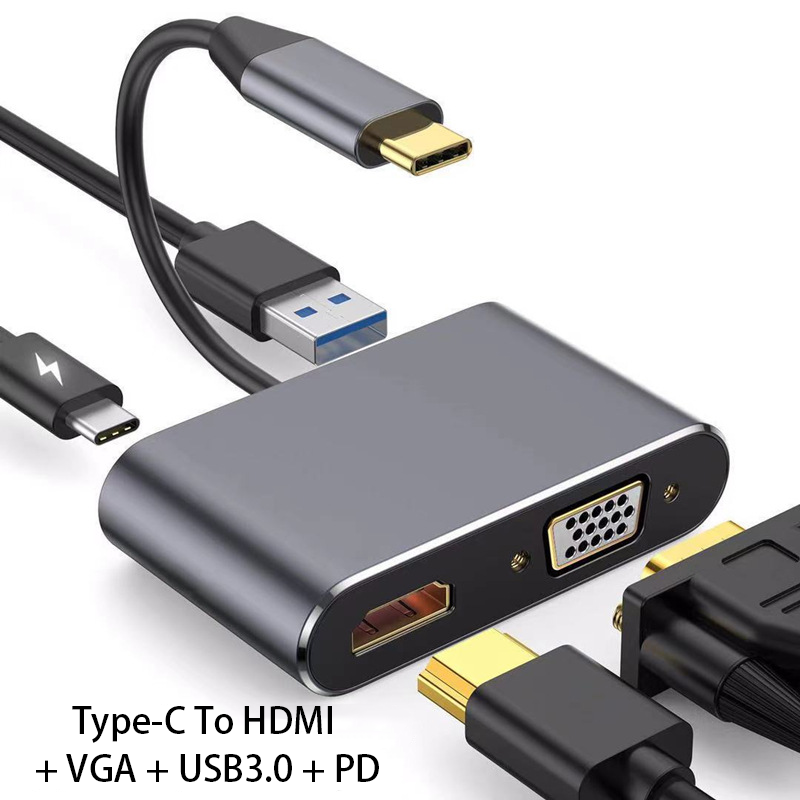 ORANGLES Jasoz USB-C 4K Multiport Docking Station – HDMI + VGA + USB 3.0 + Audio Hub with PD Charging for Laptop, Switch & Type-C Devices - elegant presentation - exhibiting components - Image 6 of 6 | ideal for home | Discount on Jasoz USB-C 4K Multiport Docking Station – HDMI + VGA + USB 3.0 + Audio Hub with PD Charging for Laptop, Switch & Type-C Devices Virginia | Free Shipping ORANGLES