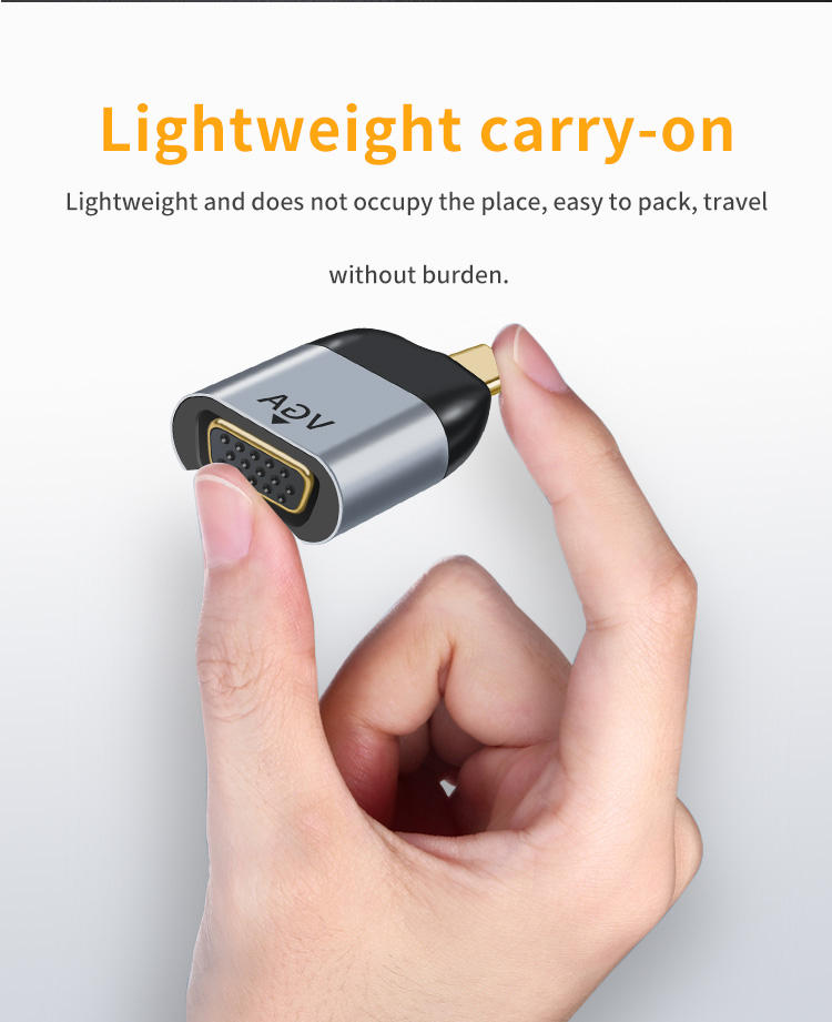 ORANGLES USB 3.0 to VGA Adapter – Portable Type-C Compatible Display Converter for Windows Laptop, Android Tablet & Phone External Monitor Output - angled perspective - presenting advantages - Image 4 of 5 | fits any environment | Purchase USB 3.0 to VGA Adapter – Portable Type-C Compatible Display Converter for Windows Laptop, Android Tablet & Phone External Monitor Output Michigan | Free Shipping ORANGLES