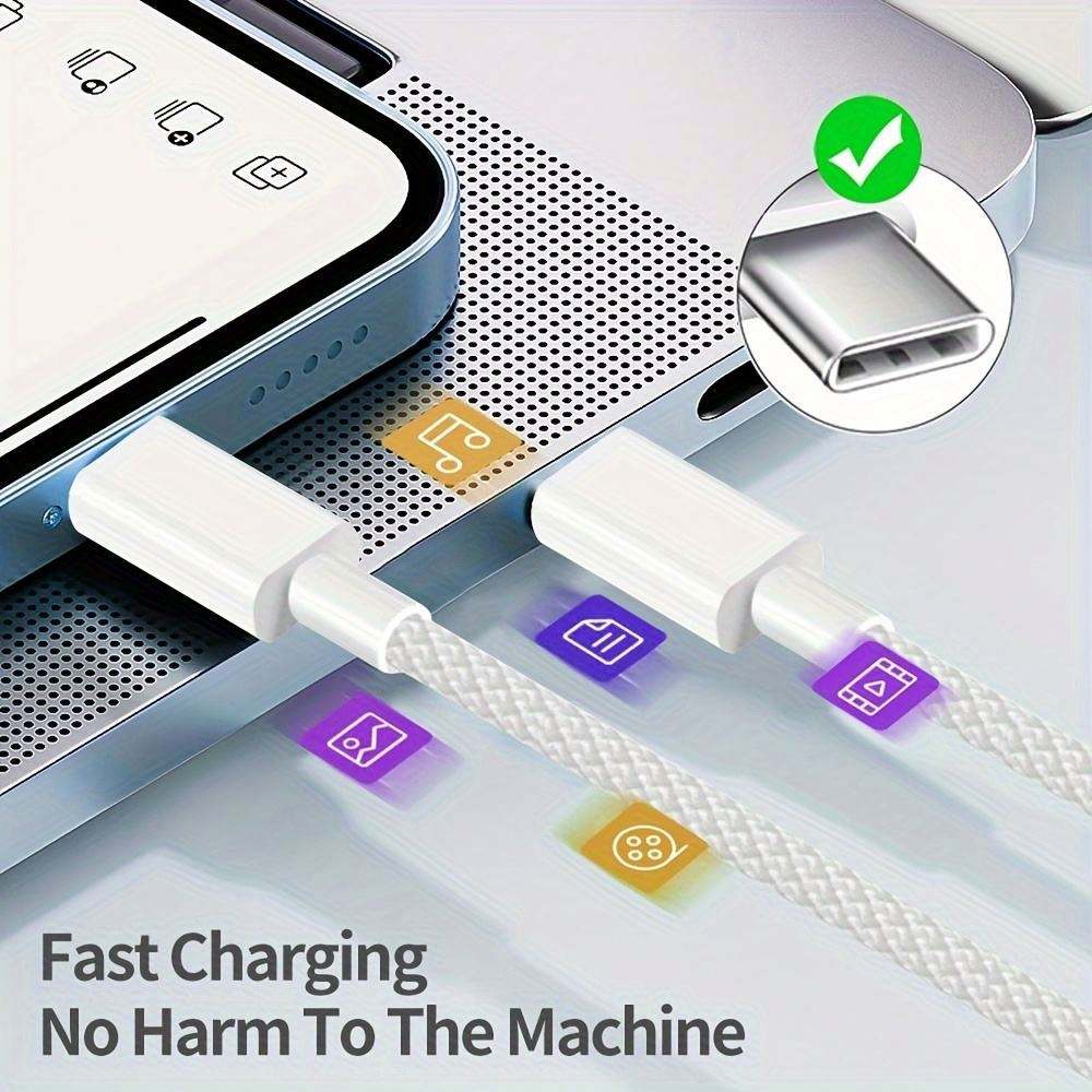 ORANGLES Macaron Color Braided USB-C to USB-C Cable – PD 60W Fast Charging Type-C Data Cable for iPhone 15, Laptop & Devices (1M / 2M) - full product showcase - displaying specifications - Image 5 of 6 | adapts to any space | Macaron Color Braided USB-C to USB-C Cable – PD 60W Fast Charging Type-C Data Cable for iPhone 15, Laptop & Devices (1M / 2M) deal New Jersey | Free Shipping ORANGLES