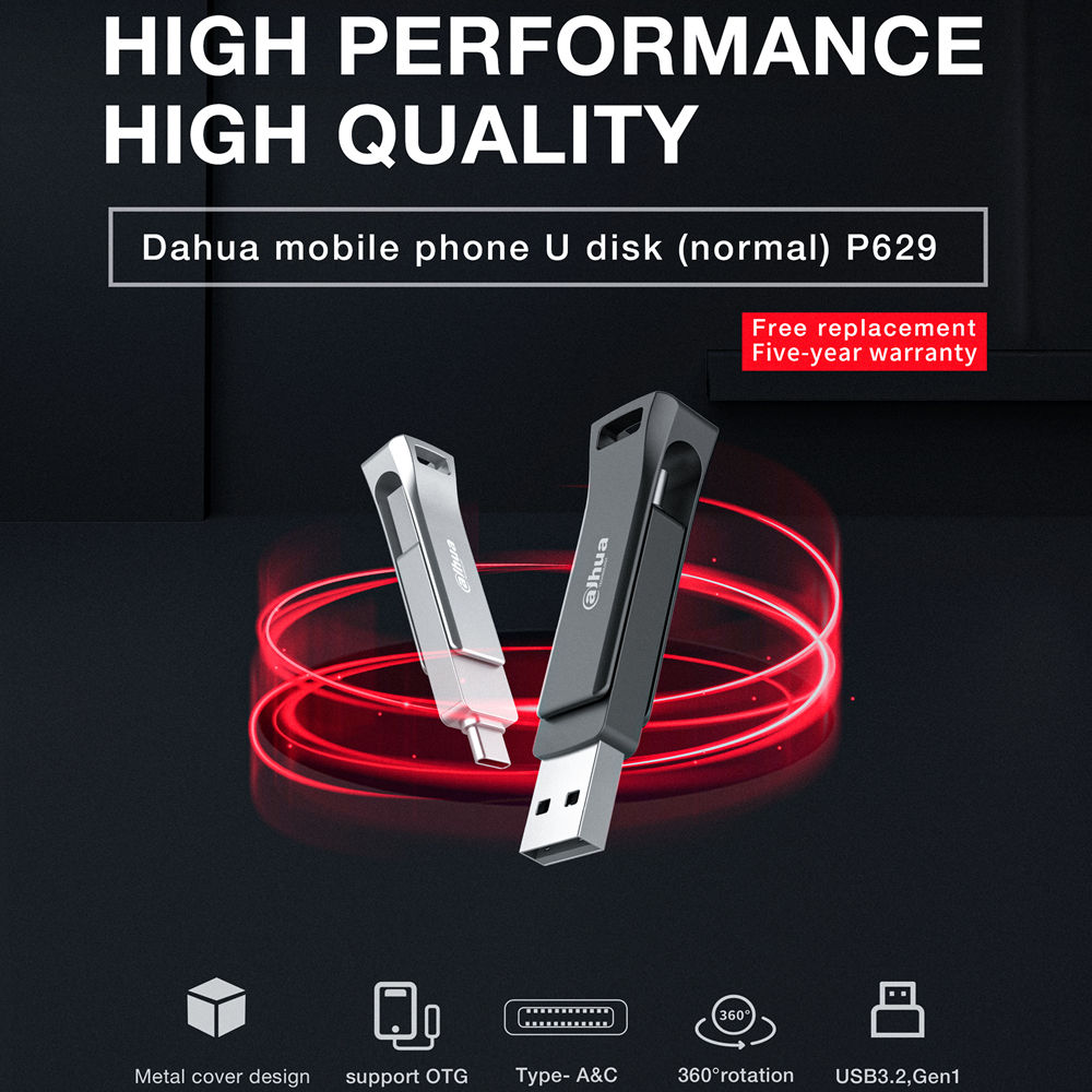 ORANGLES Dahua P629 USB 3.1 Type-C Leather Flash Drive – 32GB / 64GB / 128GB High-Speed OTG USB Memory Stick for Laptop, Phone & PC - full product showcase - displaying specifications - Image 5 of 6 | adapts to any space | Dahua P629 USB 3.1 Type-C Leather Flash Drive – 32GB / 64GB / 128GB High-Speed OTG USB Memory Stick for Laptop, Phone & PC deal New Jersey | Free Shipping ORANGLES