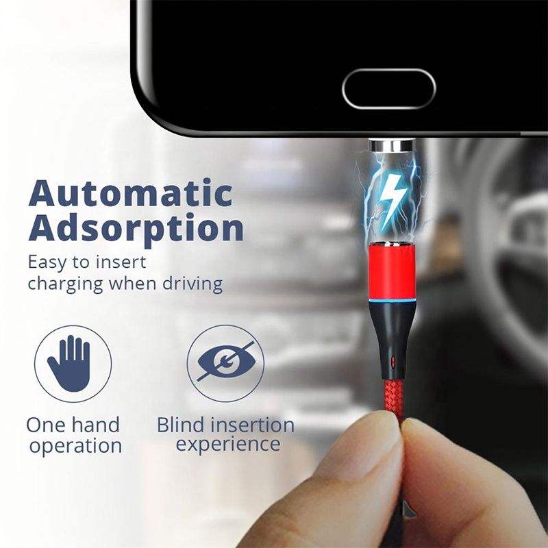 ORANGLES Wholesale 3-in-1 Magnetic USB Cable 360° LED – Fast Charging Type-C Multi Charger Cable for Android & iPhone - detailed closeup view - illustrating benefits - Image 3 of 6 | created for all | Shop Wholesale 3-in-1 Magnetic USB Cable 360° LED – Fast Charging Type-C Multi Charger Cable for Android & iPhone North Carolina | Free Shipping ORANGLES