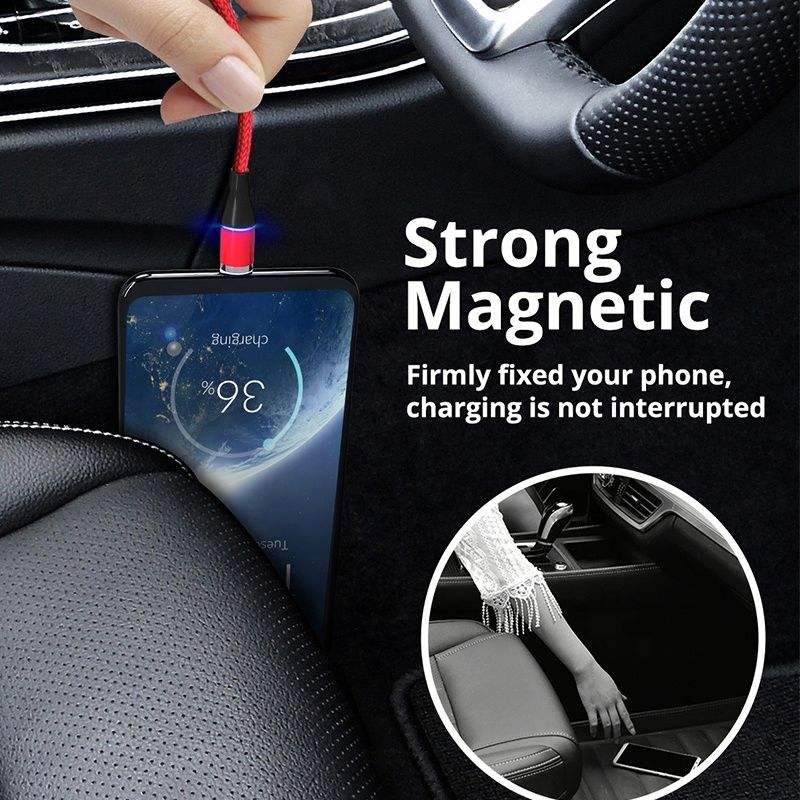 ORANGLES Wholesale 3-in-1 Magnetic USB Cable 360° LED – Fast Charging Type-C Multi Charger Cable for Android & iPhone - angled perspective - presenting advantages - Image 4 of 6 | fits any environment | Purchase Wholesale 3-in-1 Magnetic USB Cable 360° LED – Fast Charging Type-C Multi Charger Cable for Android & iPhone Michigan | Free Shipping ORANGLES